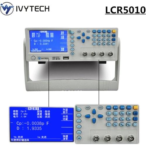 IVYTECH LCR5010 40Hz-200KHz Digital LCR Meter Benchtop Tester for Inductance Capacitance Resistance Measuring Tester LCR5200