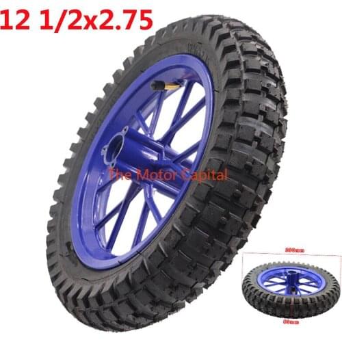 Red 12 1 / 2 x 2.75 tire with aluminum hub for 12.5 inch 49cc off-road bicycle mx350 MX400 scooter tire