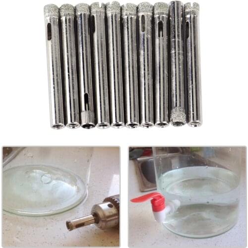 LETAOSK 10 pcs 6mm Diamond Coated Tool Drill Bit Hole Saw Set for Glass Ceramic Marble TileAccessories