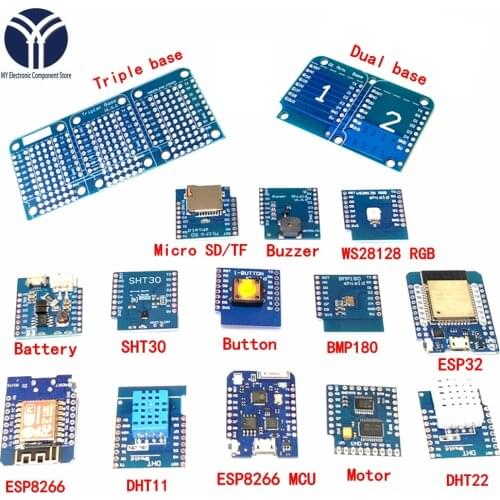 ESP8266 D1 Mini Pro WiFi Development Board NodeMcu 0.66 OLED DHT11 DHT22 buzzer Relay DS18B20 ESP32 Motor for WeMos DIY Kit