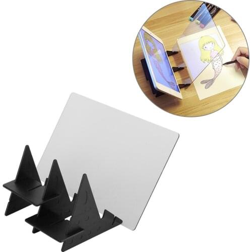 Tracking Projection Optical Drawing Board Sketch Mirror Facing Copy Table Reflection Light Image Board With Mobile Phone Bracket