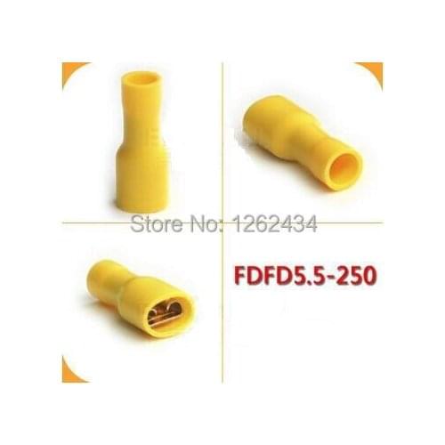 FDFD5.5-250 FDFD2-250 mother fully insulated terminal plug spring wire cold pressed terminal/6.3 plug spring