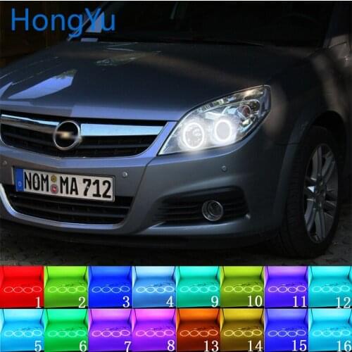 Multi-color RGB LED Angel Eyes Halo Ring Eye DRL RF Remote Control for Opel Vectra C (facelift) Caravan 2005 - 2008 Accessories