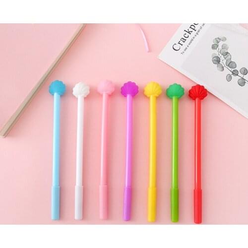 35 pcs/lot Creative Shell Gel Pen Cute 0.5 mm black Ink signature Pen Promotional Gift Stationery School Supplies