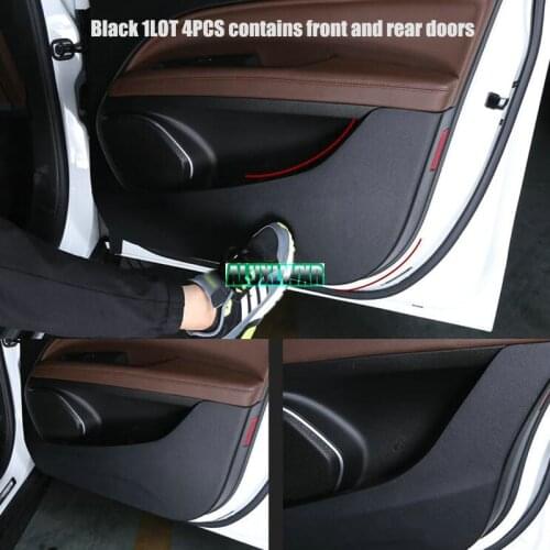 Car-styling Microfiber Leather Door Plank Protective Anti Kick Film Sticker for Alfa Romeo Stelvio 2017 2018 2019 Car Decoration