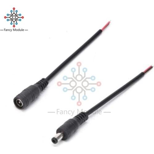 10pcs 5.5x2.1 Plug DC male or Female Cable Wire Connector For 5050 3528 LED Strip Light Connectors 5.5*2.1mm 5.5x2.1mm