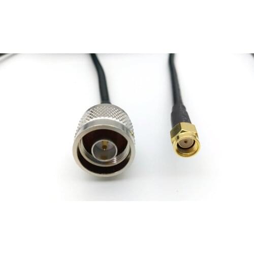 10pcs LOT N male to RP-SMA plug(female in) Pigtail Cable RG58 1m for wifi antenna