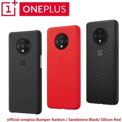 100% official Oneplus 7T case sandstone silicone back cover protective case original oneplus 7T karbon Nylon bumper