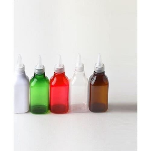 30pcs 200ml Empty Square Cosmetic Containers DIY SPA Massage Oil Bottle Plastic Lid Cosmetics Packing Refillable Plastic Bottle