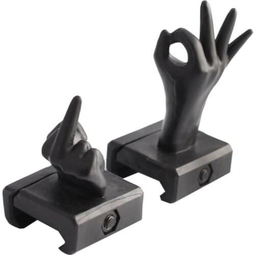 4 Pcs Novelty Finger Thumb Sights Wide Rail Mount Base Hunting Scope Mount Decoration Outdoor Sports Entertainment Hunting Suppl