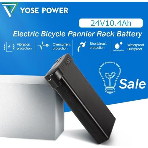 24V 18650 Grade A Cell ebike battery Rear Rack Battery for 250W Prophete, Mifa Hub Electric Bicycle Motor bateria akku