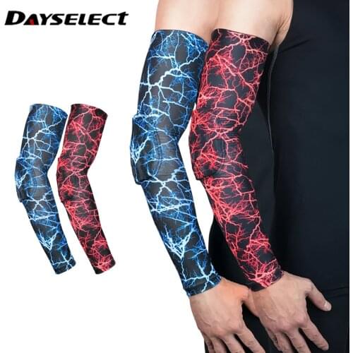 Basketball Sports Arm Support Protective Gear Honeycomb Arm Volleyball Training Elbow Brace Sleeve Bandage Pads lightning
