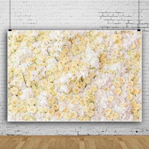 Pale-yellow Champagne Roses Backdrops Artistic Photos Background Decorations for Wedding Ceremony Portrait Photography Props