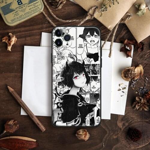 Nero Black Clover Anime Phone Case For IPhone 11 12 Mini Pro XS Max X XR 6s 7 8 Plus SE Soft TPU Glass Cover