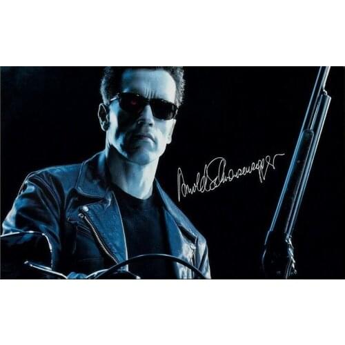 Terminator 2 ARNOLD SCHWARZENEGGER Signed PHOTO Art Film Print Silk Poster Home Wall Decor 24x36inch