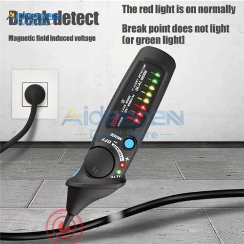 Non-Contact Voltage Detector Indicator AVD06 AVD06X Profession Smart Test Pencil Live/Phase Wire Breakpoint NCV Continuity Teste
