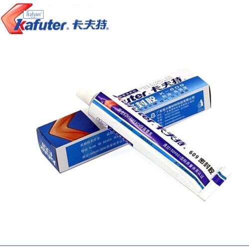 Kafuter K-609 Liquid sealant Pipeline Water pipe Sealant Oil resistant High strength Leakproof glue Sealant White 80G