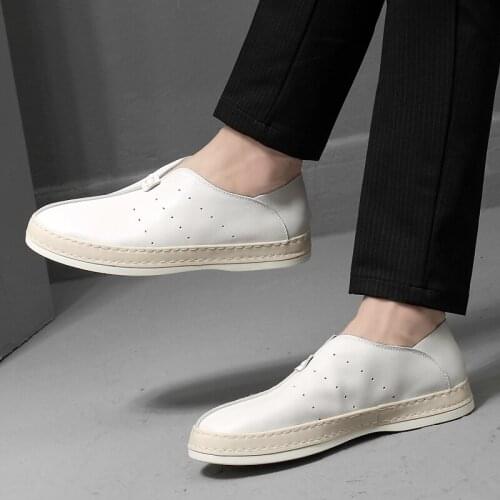 Fashion breathable para 2020 sapato leisure men zapatos de shoe leather Mens casual mens mens male boots informales hot flat