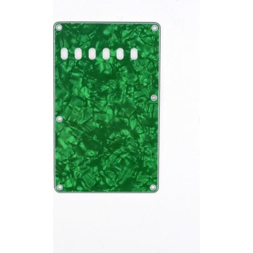 Musiclily Vintage Style Strat Tremolo Backplate for Fender USA/Mexican Made Standard Stratocaster, 4Ply Green Pearl