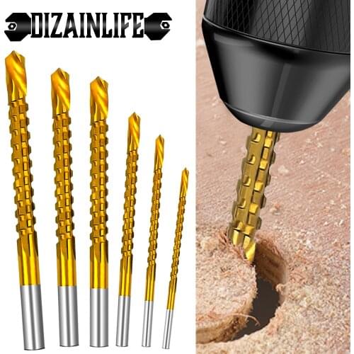 6pcs/set Cobalt Drill Bit Set Spiral Screw Metric Composite Tap Twist Drill Bit Set Tap Drill Bit Multi-function Metal Special