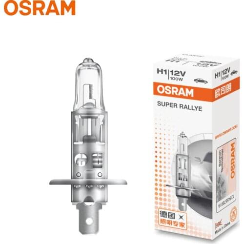 OSRAM H1 12V 100W 62200 P14.5s Super Rallye OFF ROAD Car Halogen Head Light Auto Fog Lamp Bulb More Bright (Single)