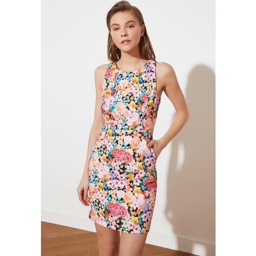 Trendyol Pattern Sleeveless Dress TWOSS21EL2269
