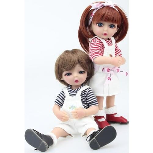 Full Silicone BJD Doll 25cm Reborn Baby Doll Christmas Gift for Kids Fashion Doll Toys