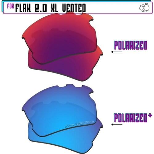 EZReplace Polarized Replacement Lenses for - Oakley Flak 2.0 XL Vented Sunglasses - BlueP Plus-MidnightP