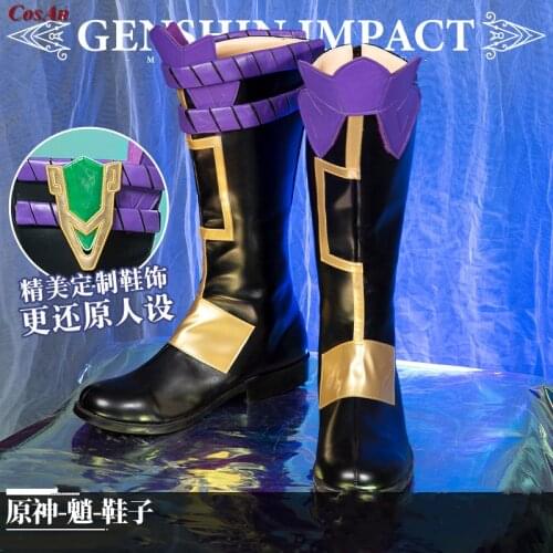 Hot Game Genshin Impact Xiao Shoes Cosplay The High Quality Universal Black Battle Boots Unisex Role Play Used 39-43 Size