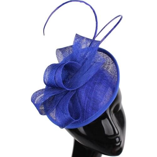 Hairbands Fascinators Hats Accessoties for Women Church Derby Headwear Ostrich Quill Decor Beautiful Solid Color Hats 17Colors