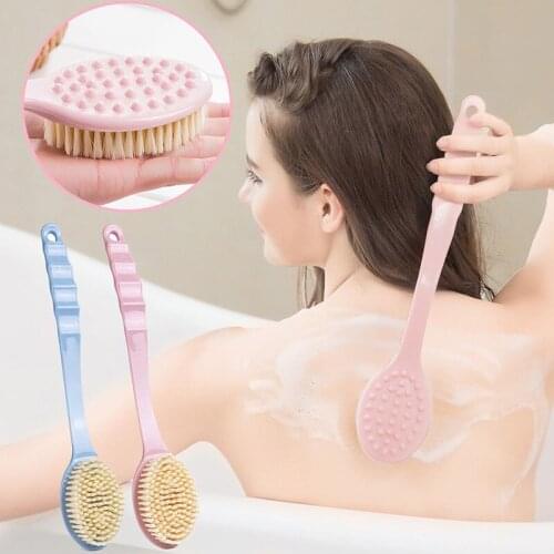 Shower Brush Body Back Scrubber Exfoliating Long Handled Bath Shower Brush for Men Women Soft Hair Bath Brush Rubbing Back
