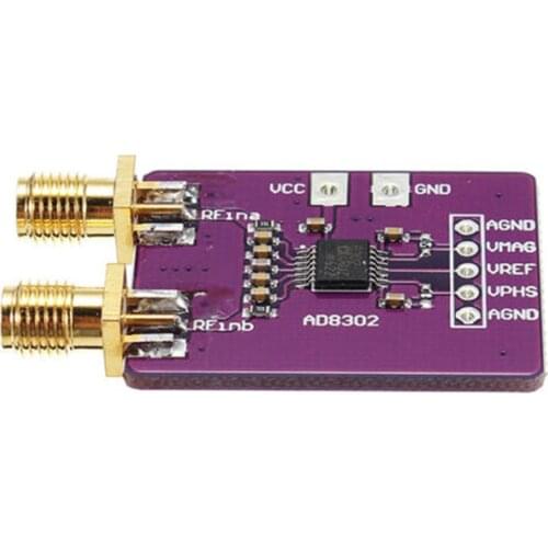 Ziqqucu DC 5V AD8302 Broadband Amplifier Module Bandwidth Logarithmic Amplifier Board Amplitude Phase Detector 2.7GHz Purple