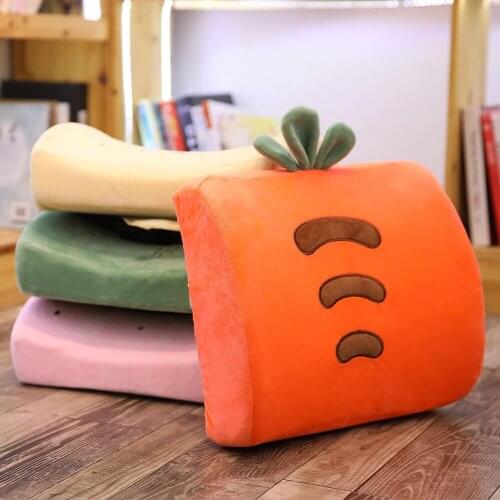 Fruit Memory cotton waist lean Cute Pillow Soft Pillow Plush Toy Creative Chair Cushion Stuffed Baby Gift Creative Room Decor