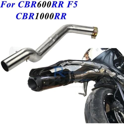 Motorcycle Exhaust Middle Link Pipe For HONDA CBR600RR F5 CBR1000RR 2003 - 2015 2014 CBR 600RR Motorbike Muffler Escape Modified