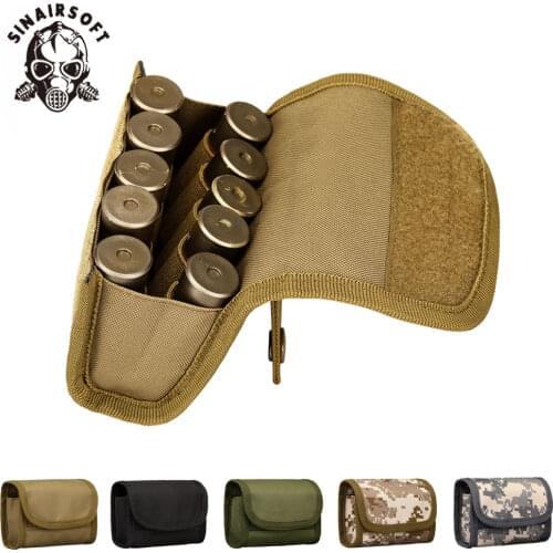 Tactical 15G 10 Hole Rounds Shotshell Reload Holder Molle Bag For 15 Gauge Magazine Ammo Round Cartridge Holder Hunting Pouch