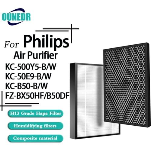 Replacement HEPA filter FZ-BX50HF and deodorizing filter FZ-B50DF For humidified air purifier KC-500Y5-B/W KC-50E9-B/W KC-B50-B