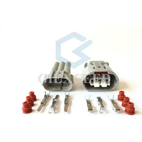 2 Sets 3 Pin 6188-0282 6189-0443 Female Male Alternator Connector Electrical Headlight Socket For Toyota Lexus