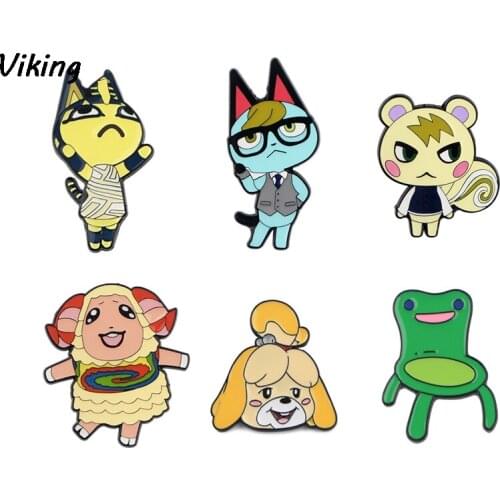 20pcs/lot G1469 Funny Badge Cartoon Animals Enamel Brooches Badges Collar Pins Backpack Shirt Brooch Gift For Kid Women Men Gift