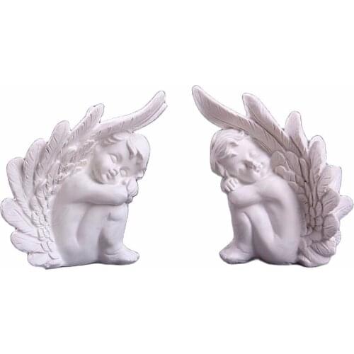 3 d winged angel candle silica gel candle mould Clay mold manual soap DIY materials soft mold With wings angel mold