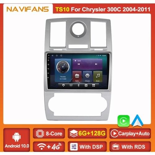 4G Android 11 DSP Car Multimedia Radio Video Player For Chrysler 300C 2004-2011 GPS Navigation Headunit WIFI BT IPS Split Screen