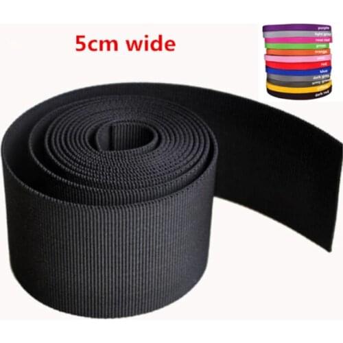 50mm wide, 10.94 yards(10M)/lot , black thickening PP webbing for bags,braided strap,backpack belt