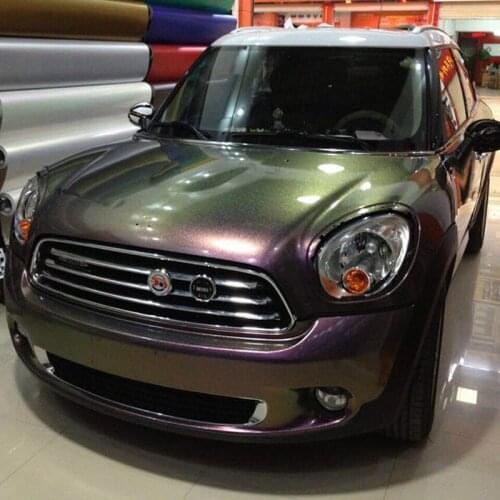 Glossy Metallic Purple Copper Chameleon Vinyl Wrap Stretchable Air Release DIY Car Stickers Decals
