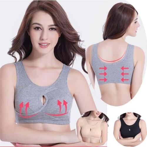 Hot New Anti-sagging Sports Bra Woman Lady Sports Bra US STOCK 100% Cotton Cross Bandage Bras