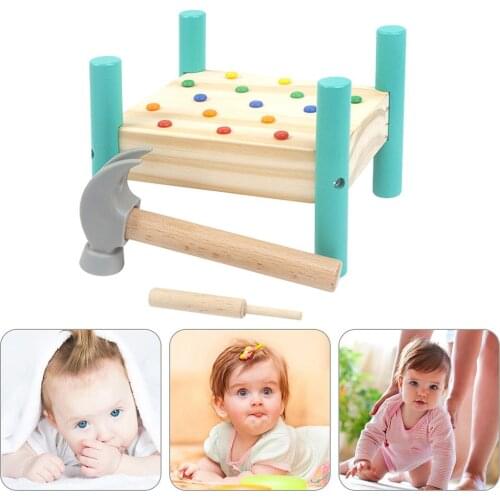 Wood Ball Hammer Learning Knock Matching Color Educational Baby Toys Gift Matching Color Educational Toys