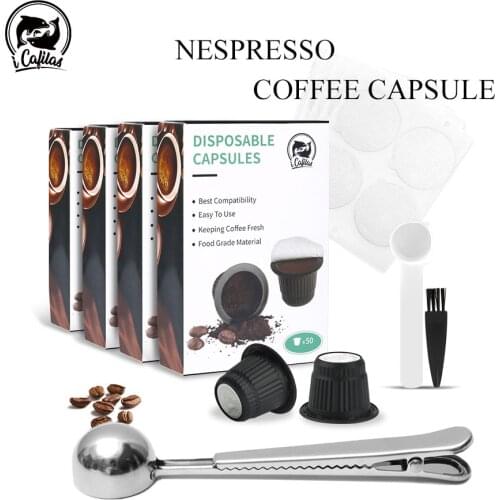 Disposable Coffee Capsule For Nespresso with Foils Lid Espresso Filter Pod Aluminum Foils rich Crema Pod Kitchen Coffee Mahicne