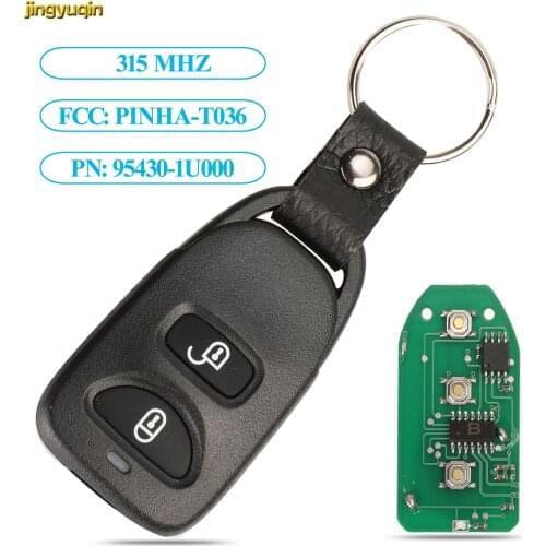 Jingyuqin 2 + 1 Panic 315MHZ Keyless Remote Car Key For HYUNDAI Tucson Santa Fe Elantra 2005 2006 2007 2008 2009 2010 2011