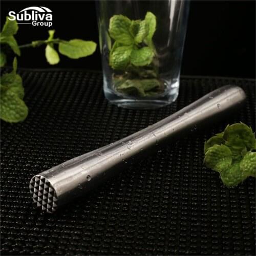 Cocktail Muddler Stainless Steel Bar Mixer Barware Mojito Cocktail DIY Drink Fruit Muddler Crushed Ice Barware Bar Tool