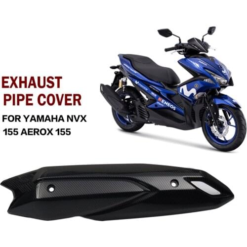 Motorcycle-accessories moto exhaust pipe cover Carbon Pattern anti-scald cap Heat shield rustproof shell For YAMAHA NVX 155