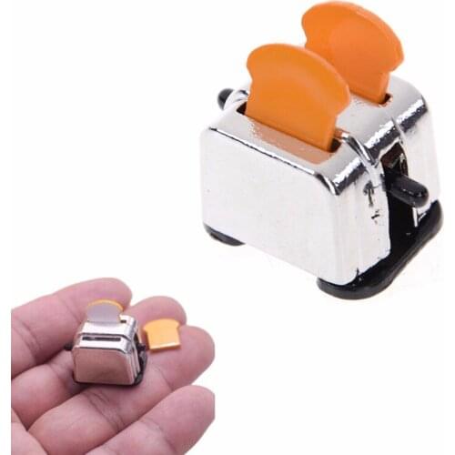 New Classic 1:12 Doll House Miniature Bread Machine w/ Bread Slices for Dollhouse Decor Accessor Kitchen Toys