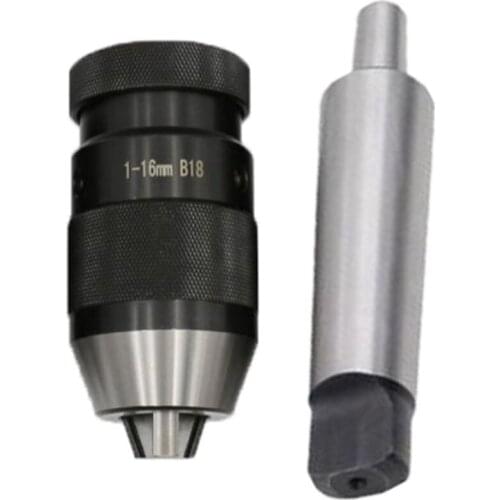 New Self Tighten Keyless Drill Chuck Shank Morse Taper 1-16Mm MT3 B18 Light-Duty Hand Tightening Drill Chuck